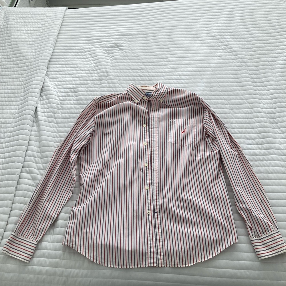 Nautica Long-sleeve, casual button down shirt, 100% cotton